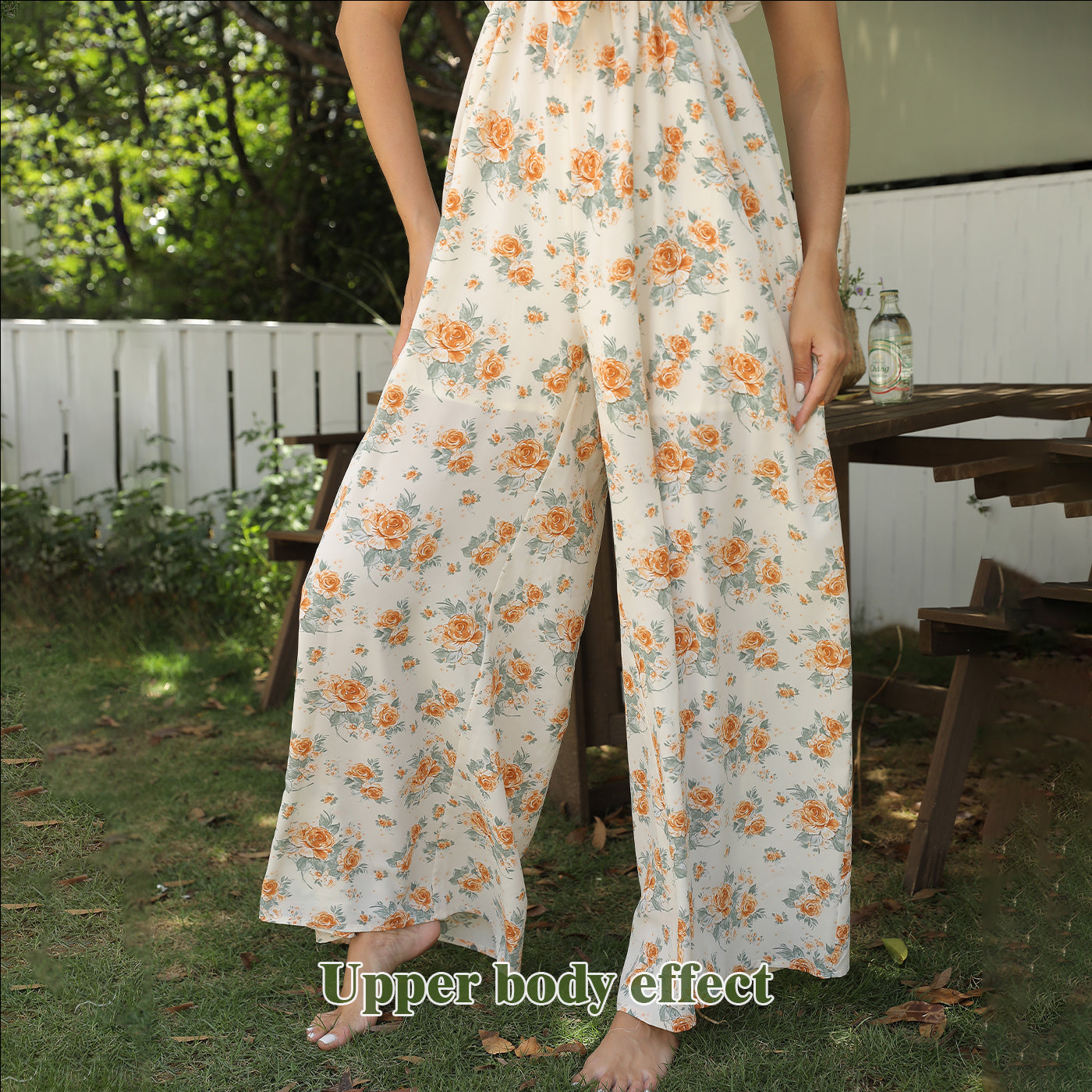 Women's Wide Legged Floral Jumsuit