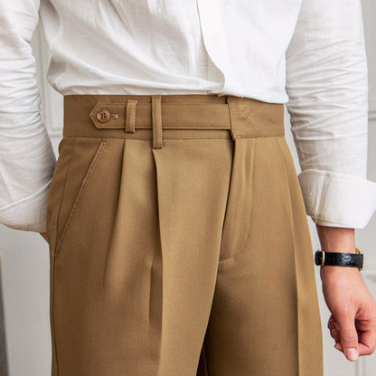 Elevate your style professionally and personally, with our Men's Casual Mid-high Waist Straight Leg Anti-wrinkle Trousers. Perfect for any event, dress it up or down and step up your fashion game! Great for school sports banquets, awards ceremonies, weddi