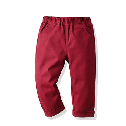 Get your little dude ready for back to school or parties with these versatile casual trousers - perfect for any occasion, whether he's studying hard or just hanging out with his friends (or eating all the snacks)! Size Information: Size: 80cm, 90cm, 100cm