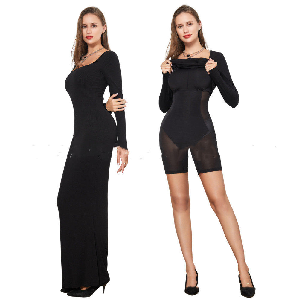 Women's Beautiful Long Sleeve Dress with Shape Support