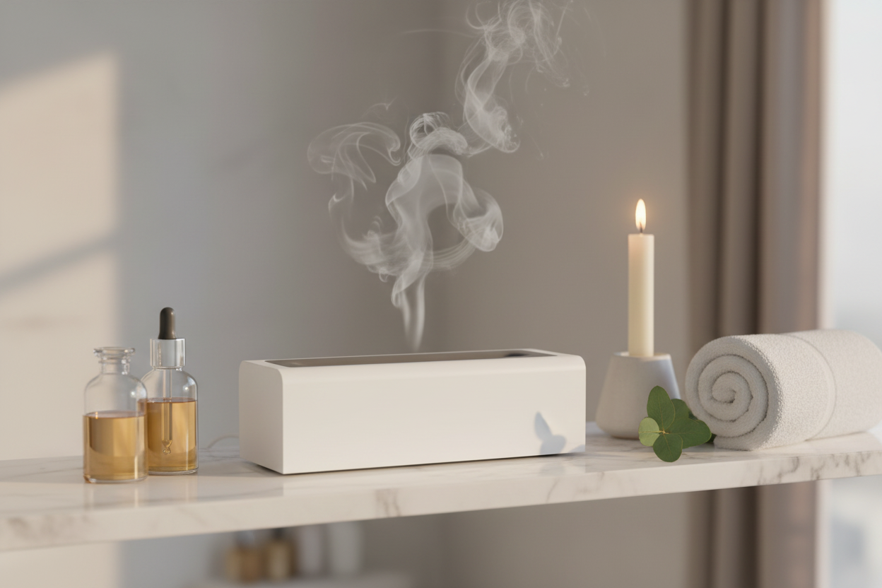 Flame Aroma Diffuser – Lifestyle with Product
