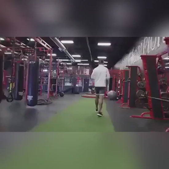 workout video showing shorts
