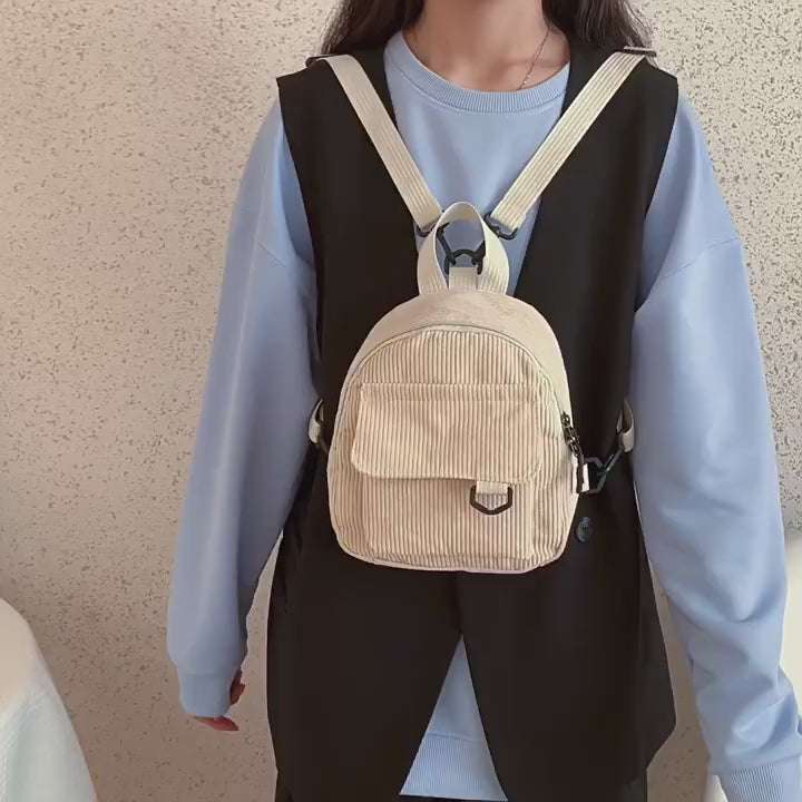 As a passionate believer in our product's value, I highly recommend this backpack for any occasion, whether it be for back to school or everyday use. The cute corduroy design adds a touch of quirkiness to your style