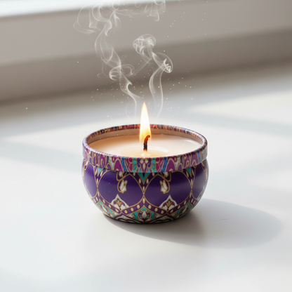 Purple Magic Candle Lit