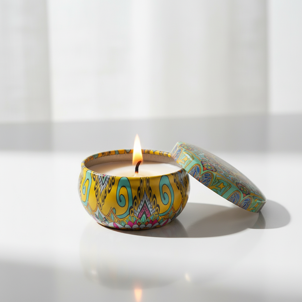 Yellow Joy Candle Lit